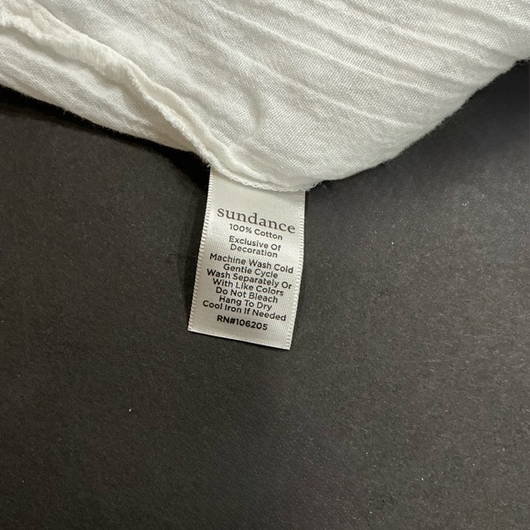 Sundance Embroidered Tunic Top Women’s Petite L PL Boho Cotton Gauze Sleeveless - Picture 3 of 3